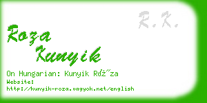 roza kunyik business card